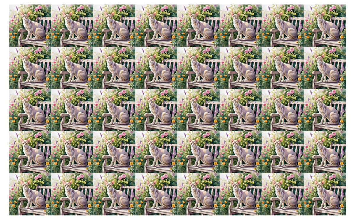 DecoCraft - Scenic Tiles Series - Watercolor Pets - Oriental Shorthair