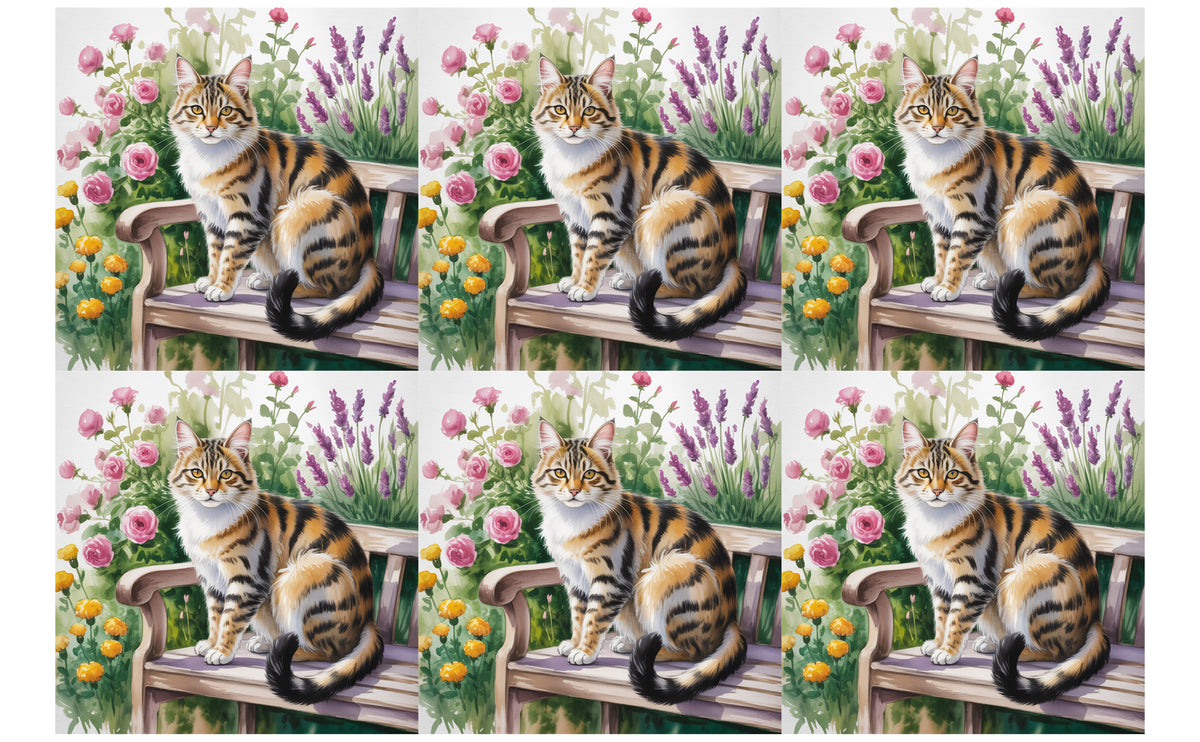 DecoCraft - Scenic Tiles Series - Watercolor Pets - Pixiebob