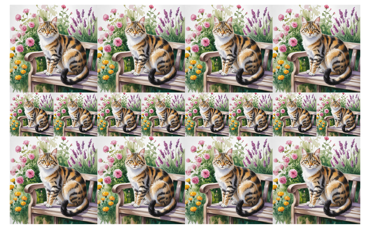 DecoCraft - Scenic Tiles Series - Watercolor Pets - Pixiebob