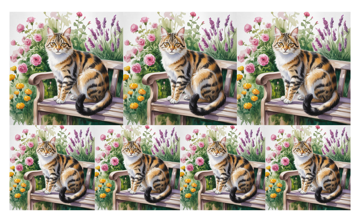 DecoCraft - Scenic Tiles Series - Watercolor Pets - Pixiebob