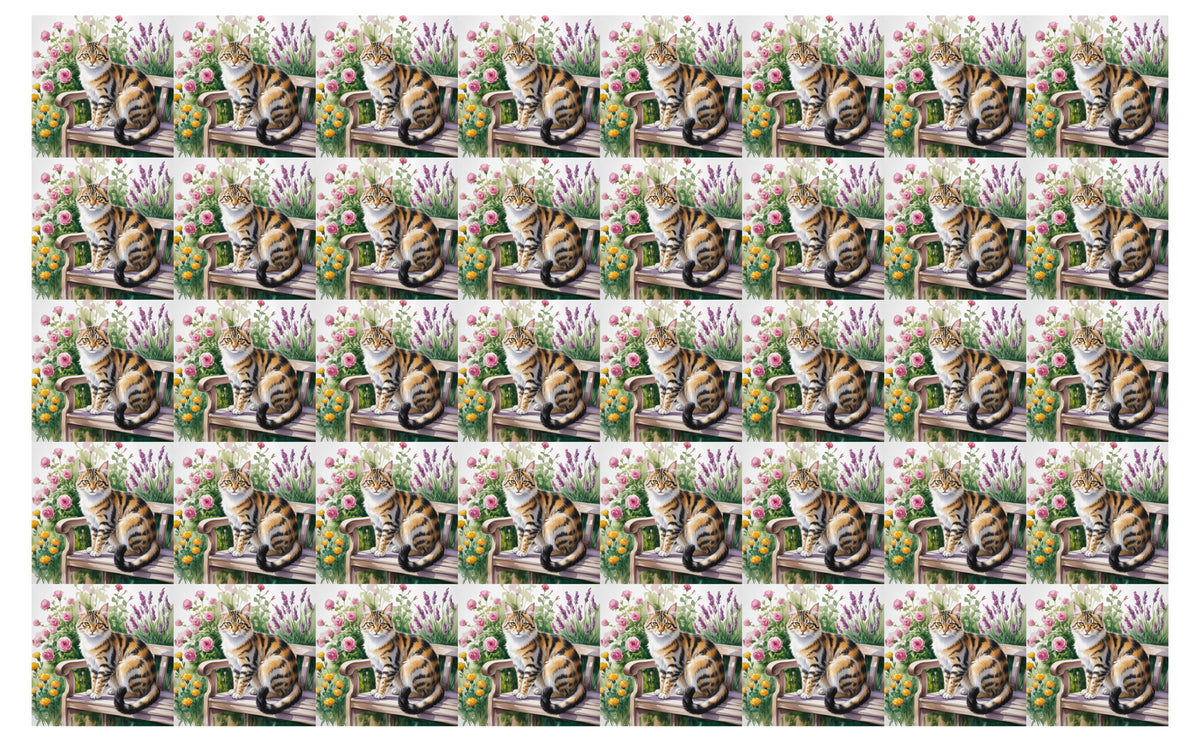 DecoCraft - Scenic Tiles Series - Watercolor Pets - Pixiebob