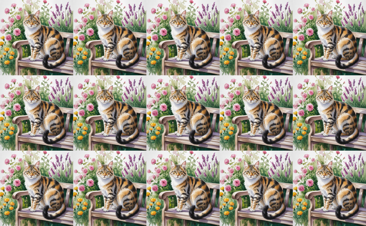 DecoCraft - Scenic Tiles Series - Watercolor Pets - Pixiebob