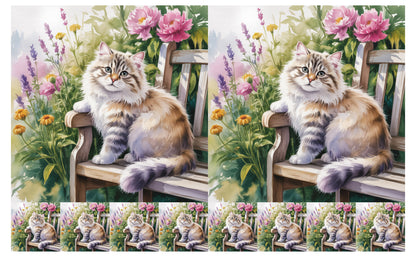 DecoCraft - Scenic Tiles Series - Watercolor Pets - Ragamuffin