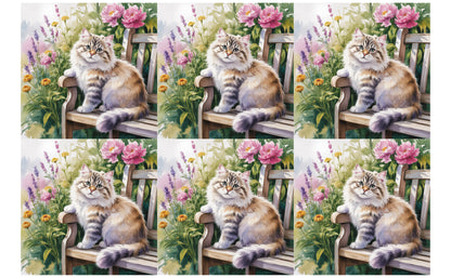 DecoCraft - Scenic Tiles Series - Watercolor Pets - Ragamuffin