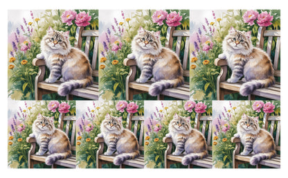 DecoCraft - Scenic Tiles Series - Watercolor Pets - Ragamuffin