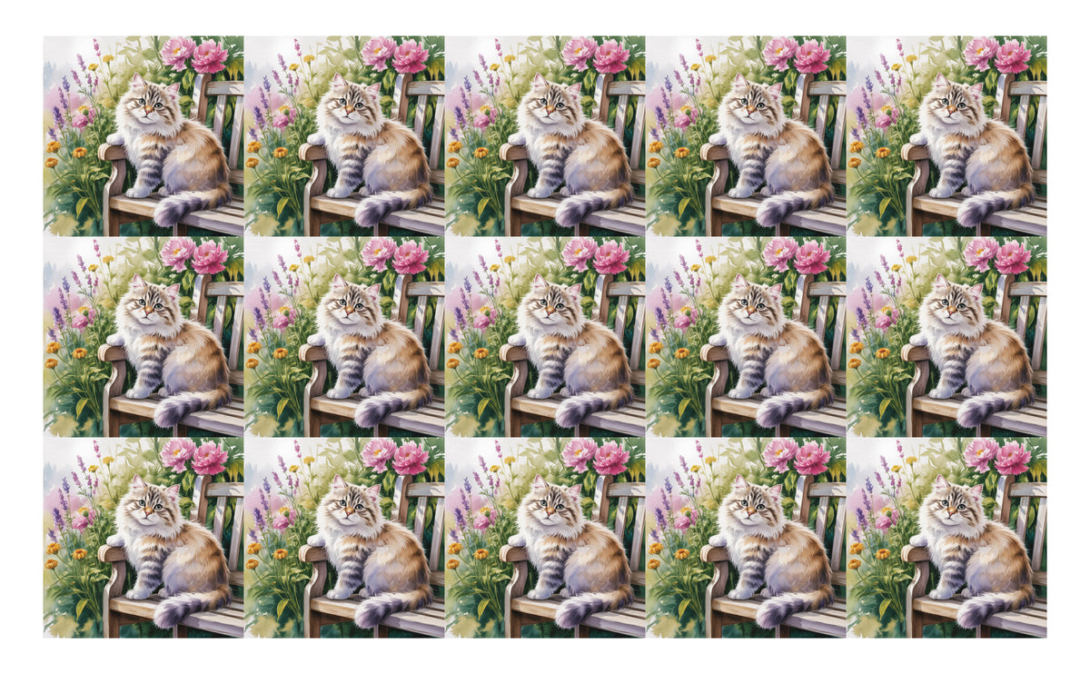 DecoCraft - Scenic Tiles Series - Watercolor Pets - Ragamuffin