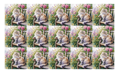DecoCraft - Scenic Tiles Series - Watercolor Pets - Ragamuffin