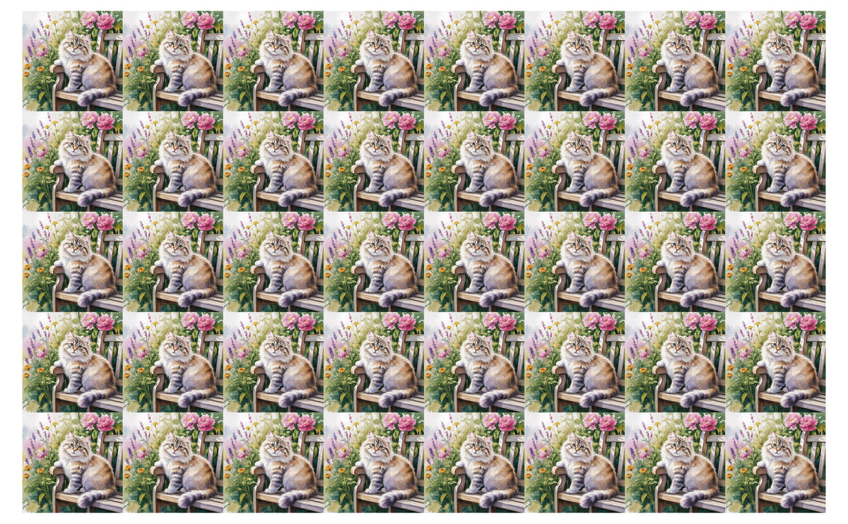 DecoCraft - Scenic Tiles Series - Watercolor Pets - Ragamuffin
