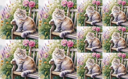 DecoCraft - Scenic Tiles Series - Watercolor Pets - Ragamuffin
