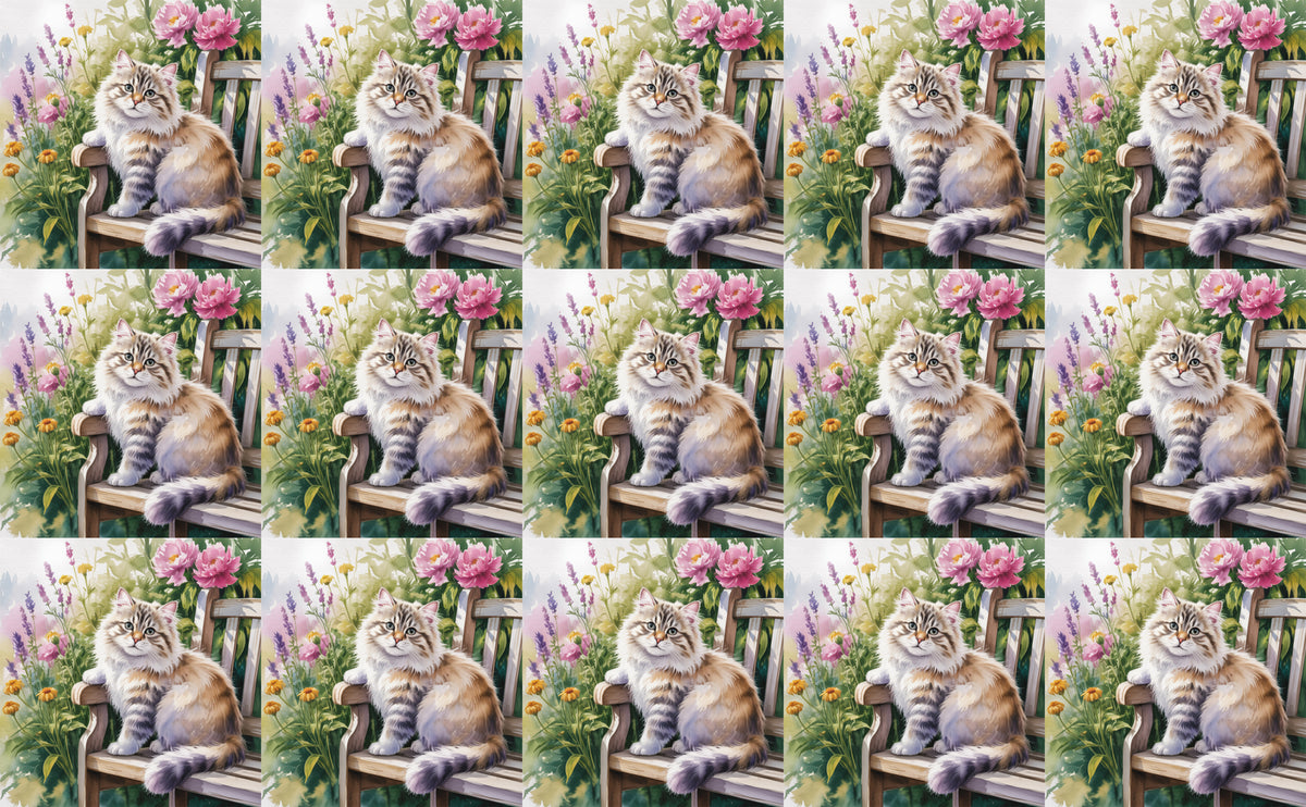 DecoCraft - Scenic Tiles Series - Watercolor Pets - Ragamuffin