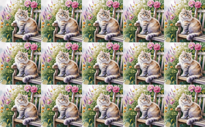 DecoCraft - Scenic Tiles Series - Watercolor Pets - Ragamuffin