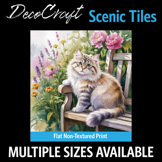DecoCraft - Scenic Tiles Series - Watercolor Pets - Ragamuffin