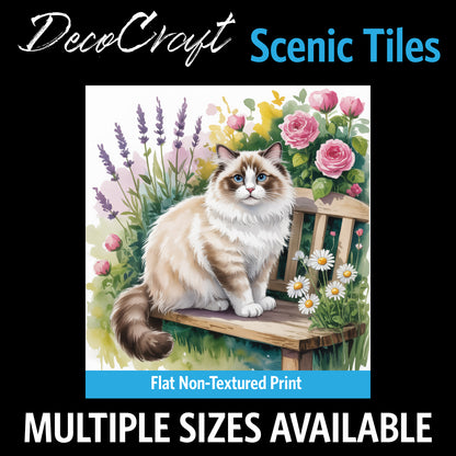 DecoCraft - Scenic Tiles Series - Watercolor Pets - Ragdoll