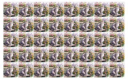 DecoCraft - Scenic Tiles Series - Watercolor Pets - Scottish Fold Cat
