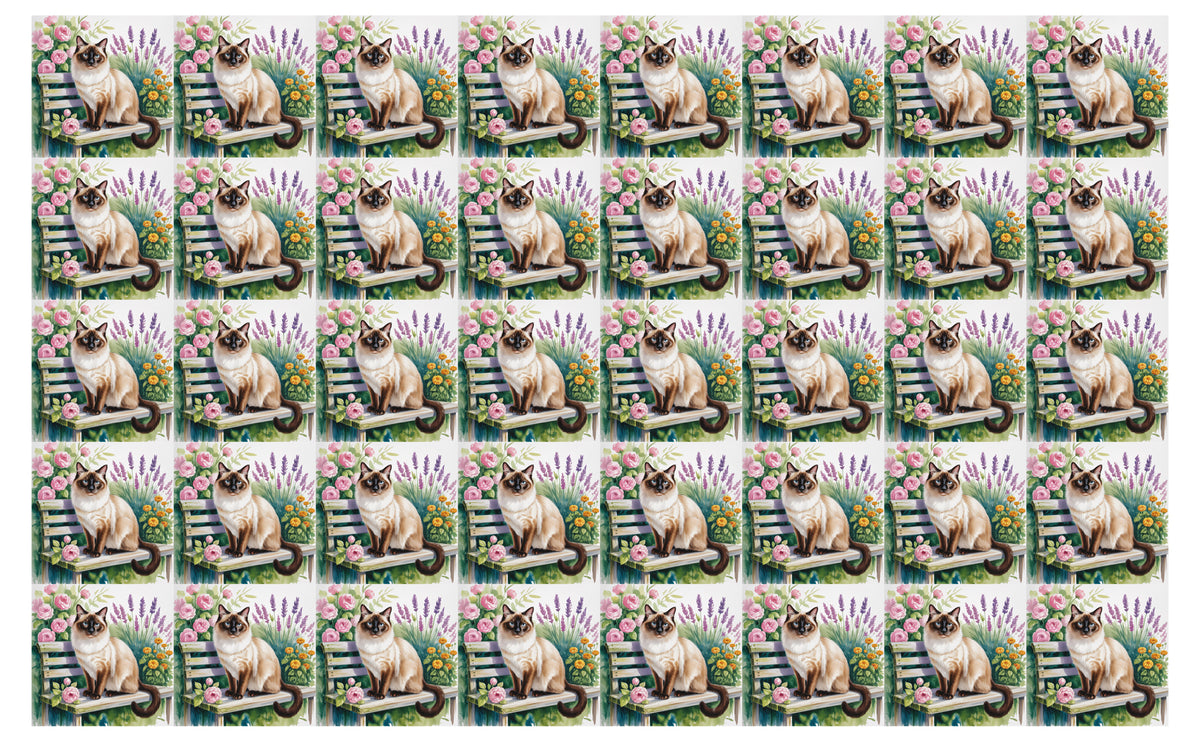 DecoCraft - Scenic Tiles Series - Watercolor Pets - Siamese