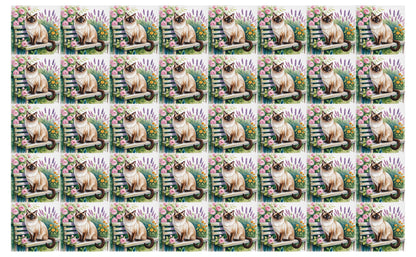 DecoCraft - Scenic Tiles Series - Watercolor Pets - Siamese
