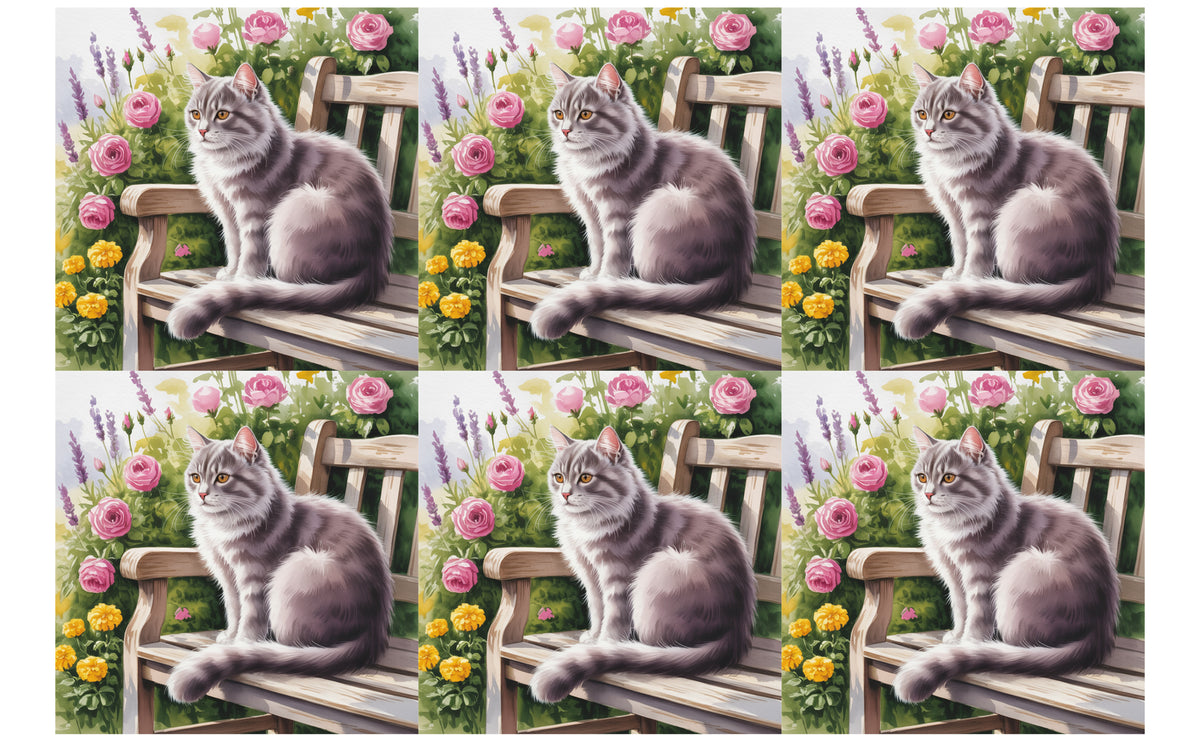 DecoCraft - Scenic Tiles Series - Watercolor Pets - Smokey