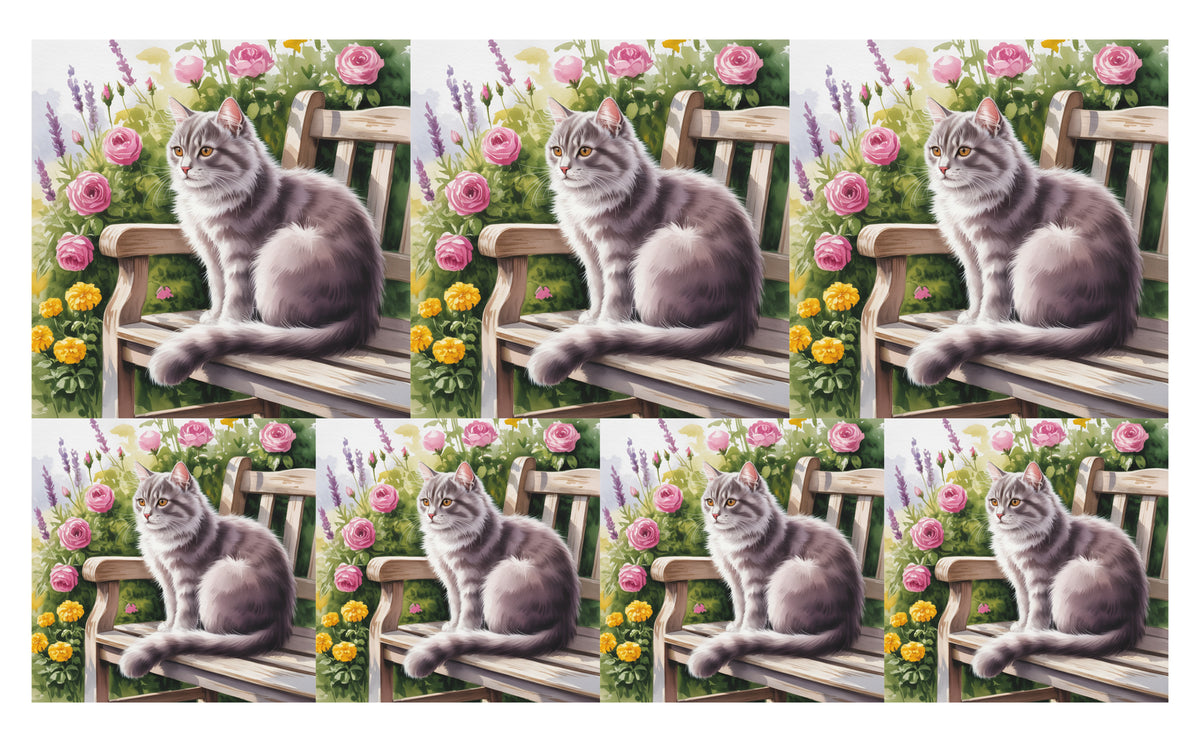 DecoCraft - Scenic Tiles Series - Watercolor Pets - Smokey