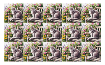 DecoCraft - Scenic Tiles Series - Watercolor Pets - Smokey