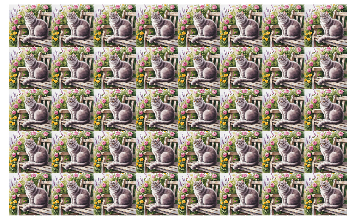 DecoCraft - Scenic Tiles Series - Watercolor Pets - Smokey