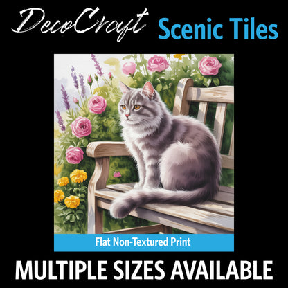 DecoCraft - Scenic Tiles Series - Watercolor Pets - Smokey
