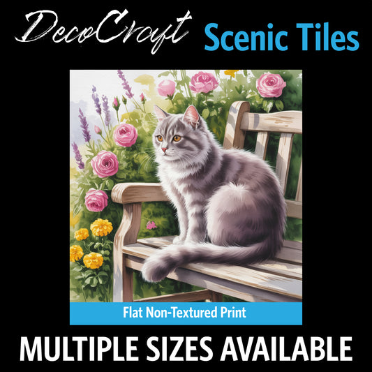 DecoCraft - Scenic Tiles Series - Watercolor Pets - Smokey