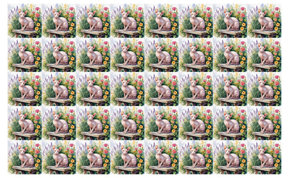 DecoCraft - Scenic Tiles Series - Watercolor Pets - Sphynx