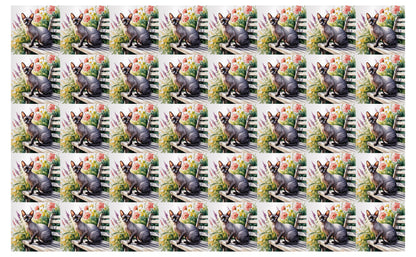 DecoCraft - Scenic Tiles Series - Watercolor Pets - Sphynx - Black
