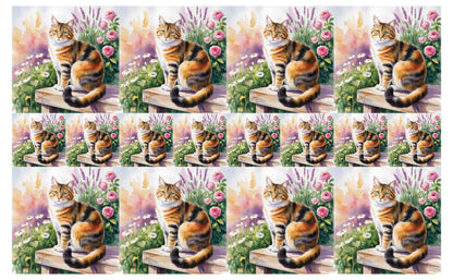 DecoCraft - Scenic Tiles Series - Watercolor Pets - Torbie