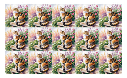 DecoCraft - Scenic Tiles Series - Watercolor Pets - Torbie