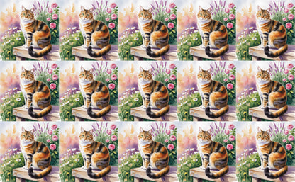 DecoCraft - Scenic Tiles Series - Watercolor Pets - Torbie