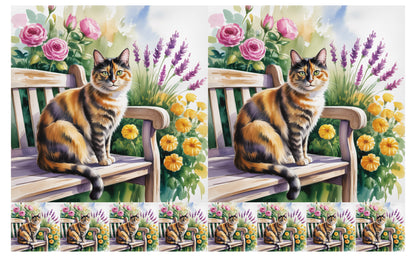 DecoCraft - Scenic Tiles Series - Watercolor Pets - Tortoiseshell