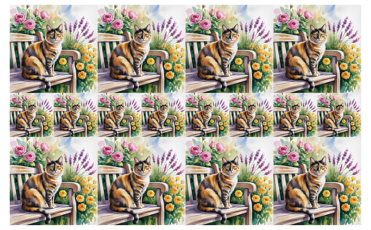 DecoCraft - Scenic Tiles Series - Watercolor Pets - Tortoiseshell