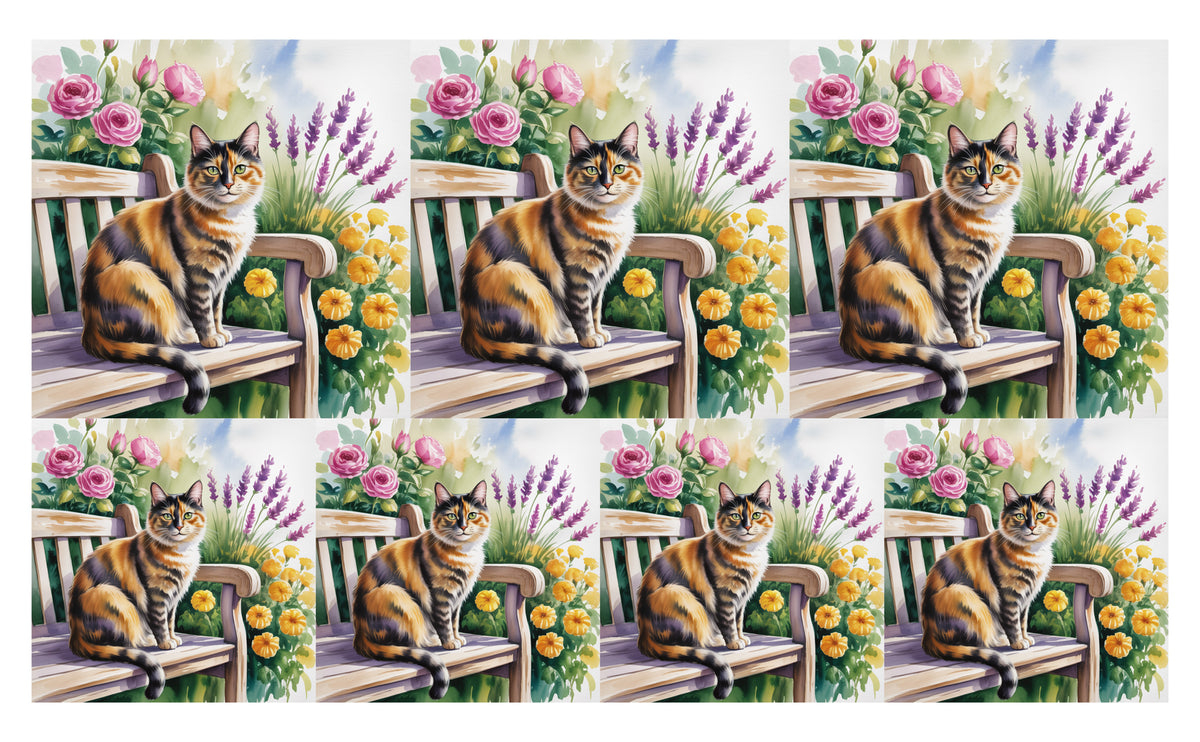 DecoCraft - Scenic Tiles Series - Watercolor Pets - Tortoiseshell