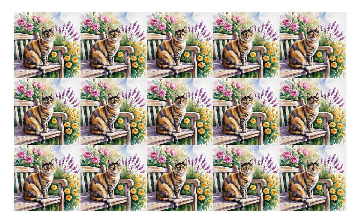 DecoCraft - Scenic Tiles Series - Watercolor Pets - Tortoiseshell