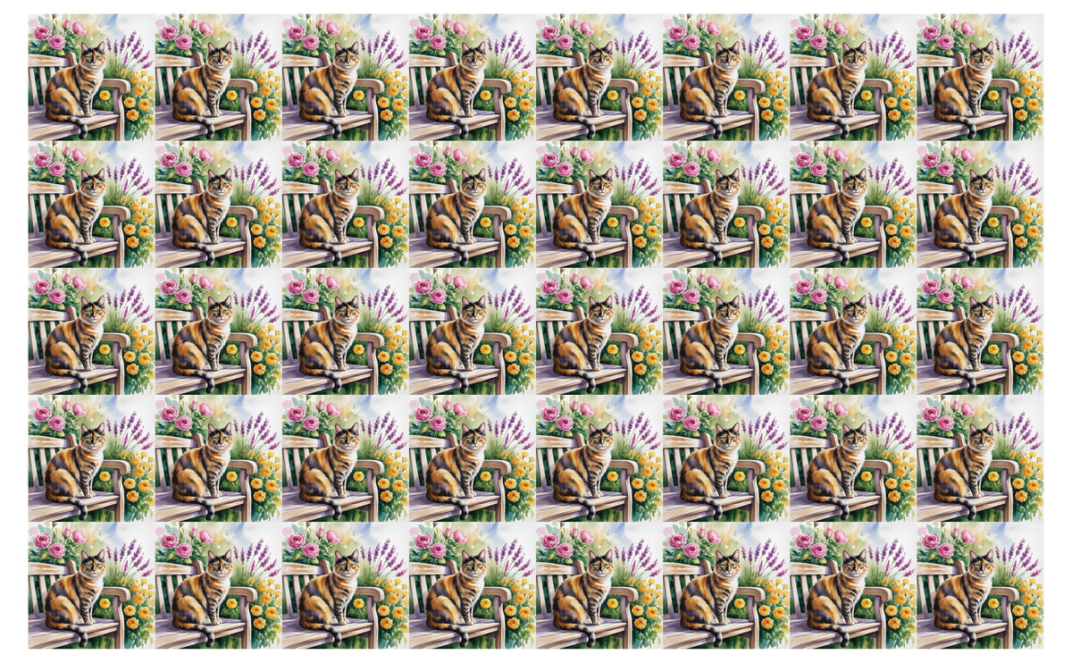 DecoCraft - Scenic Tiles Series - Watercolor Pets - Tortoiseshell