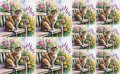DecoCraft - Scenic Tiles Series - Watercolor Pets - Tortoiseshell