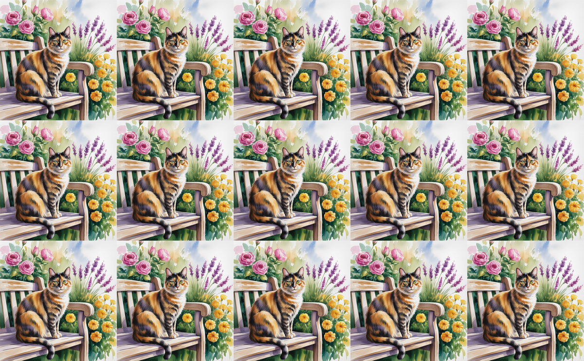DecoCraft - Scenic Tiles Series - Watercolor Pets - Tortoiseshell