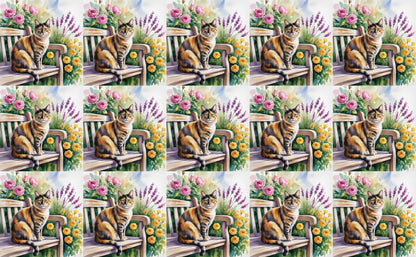 DecoCraft - Scenic Tiles Series - Watercolor Pets - Tortoiseshell