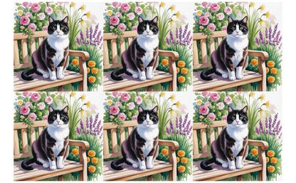 DecoCraft - Scenic Tiles Series - Watercolor Pets - Tuxedo