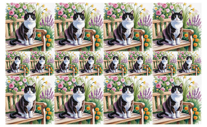 DecoCraft - Scenic Tiles Series - Watercolor Pets - Tuxedo