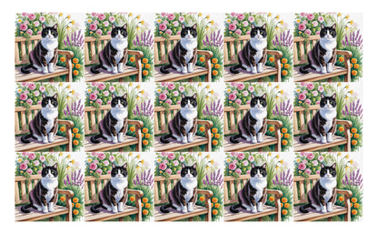 DecoCraft - Scenic Tiles Series - Watercolor Pets - Tuxedo