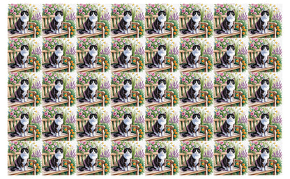 DecoCraft - Scenic Tiles Series - Watercolor Pets - Tuxedo