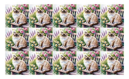 DecoCraft - Scenic Tiles Series - Watercolor Pets - Birman