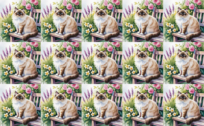 DecoCraft - Scenic Tiles Series - Watercolor Pets - Birman