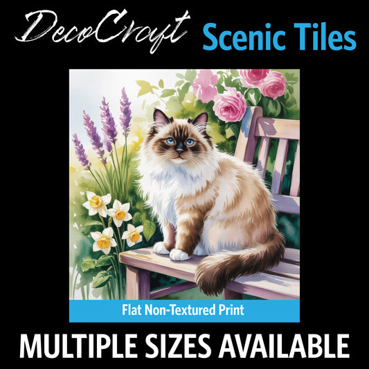 DecoCraft - Scenic Tiles Series - Watercolor Pets - Birman