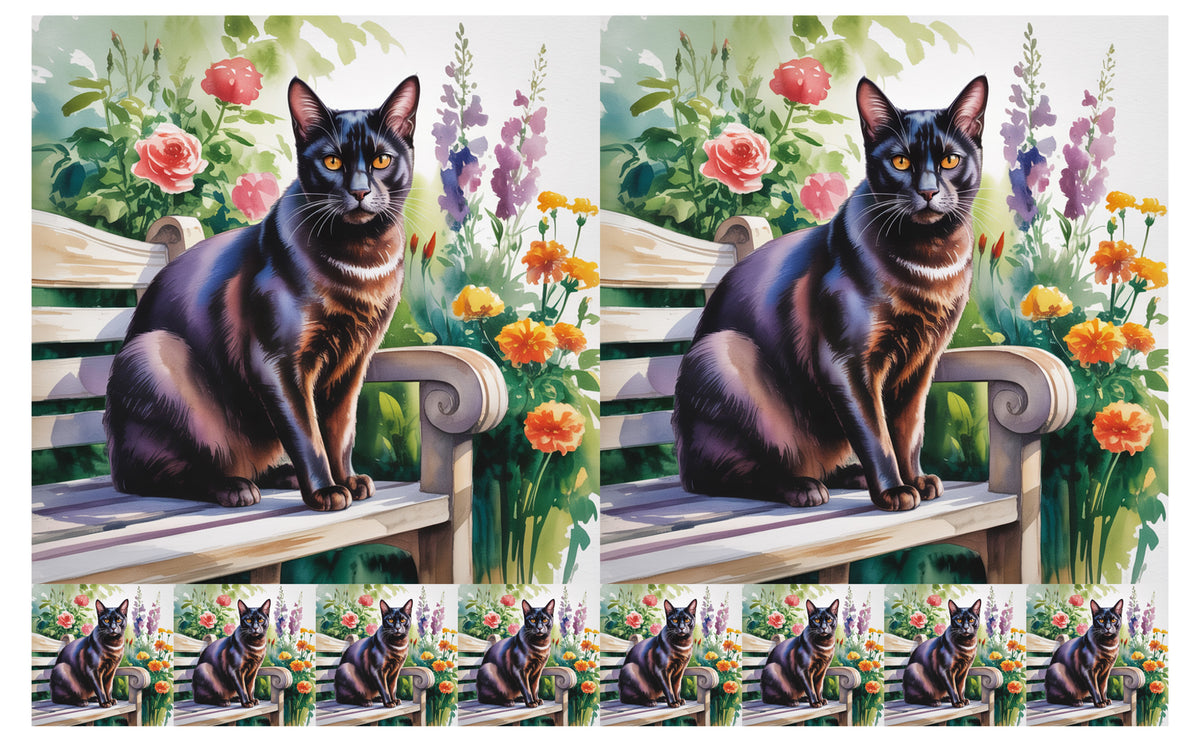 DecoCraft - Scenic Tiles Series - Watercolor Pets - Bombay