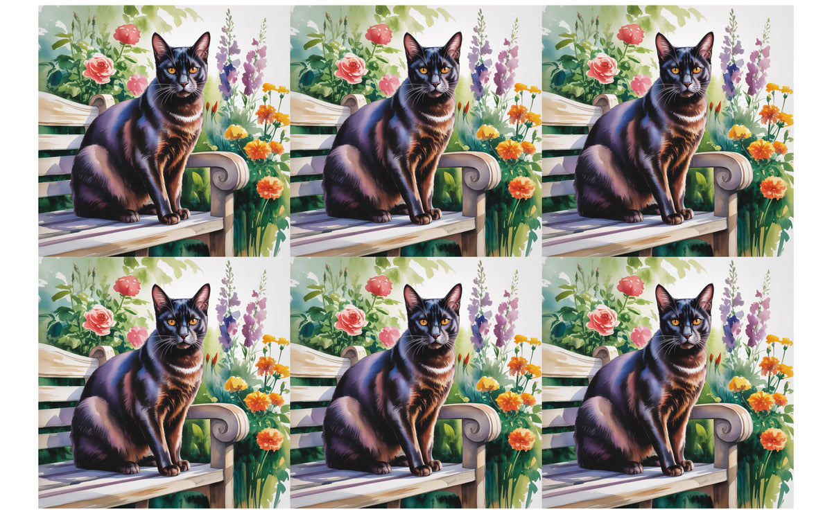 DecoCraft - Scenic Tiles Series - Watercolor Pets - Bombay