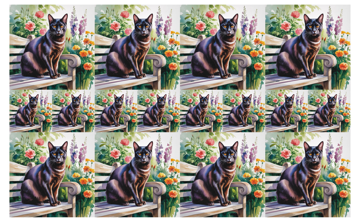 DecoCraft - Scenic Tiles Series - Watercolor Pets - Bombay