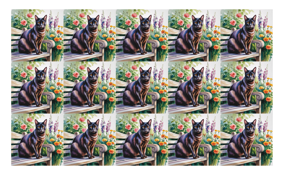 DecoCraft - Scenic Tiles Series - Watercolor Pets - Bombay